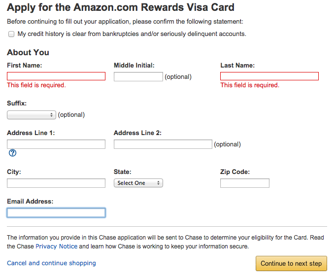 apply online for amazon credit card