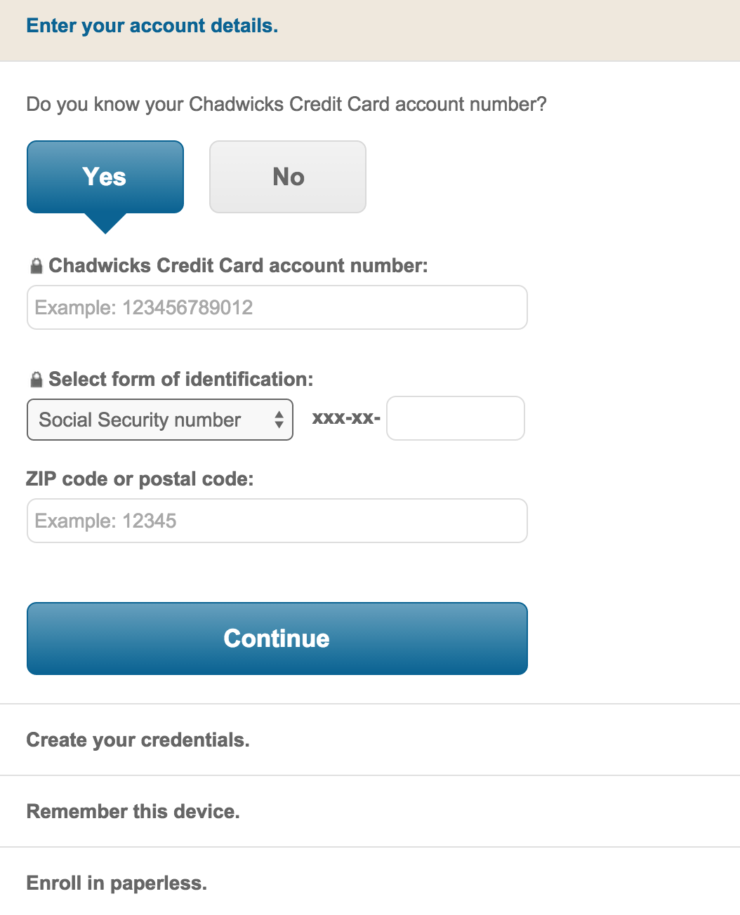 Chadwicks Credit Card Login Make A Payment