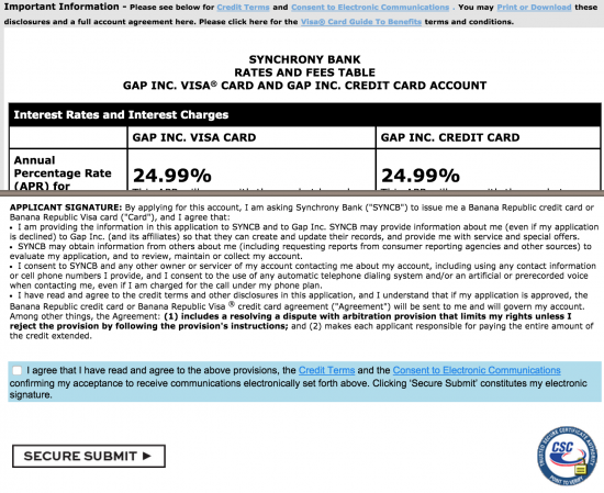 gap visa login