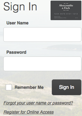 Abercrombie And Fitch Credit Card Login Make A Payment