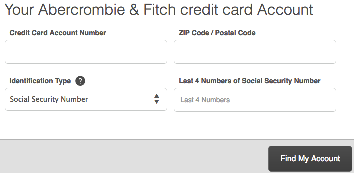 abercrombie credit card customer service number