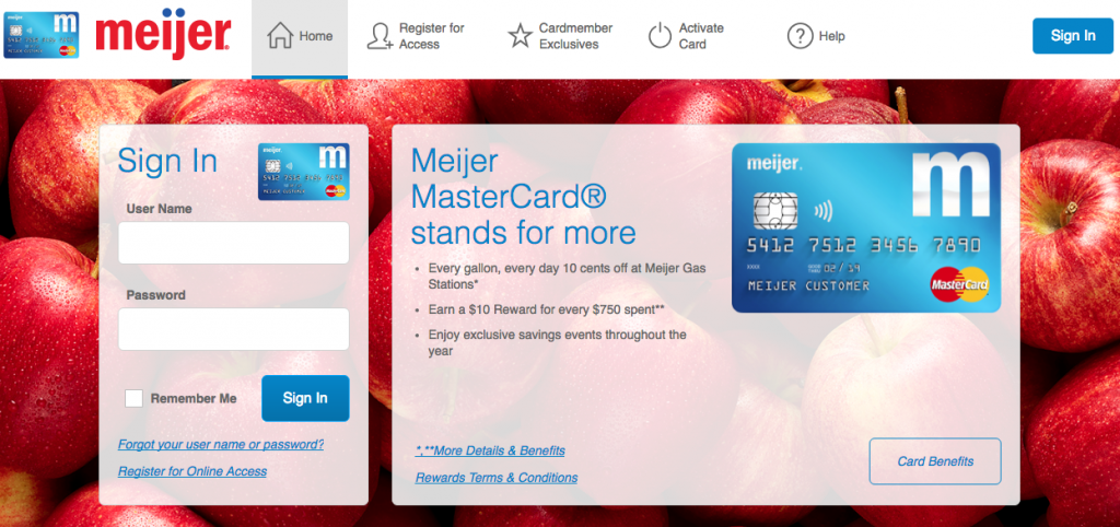Meijer MasterCard Login  Make a Payment