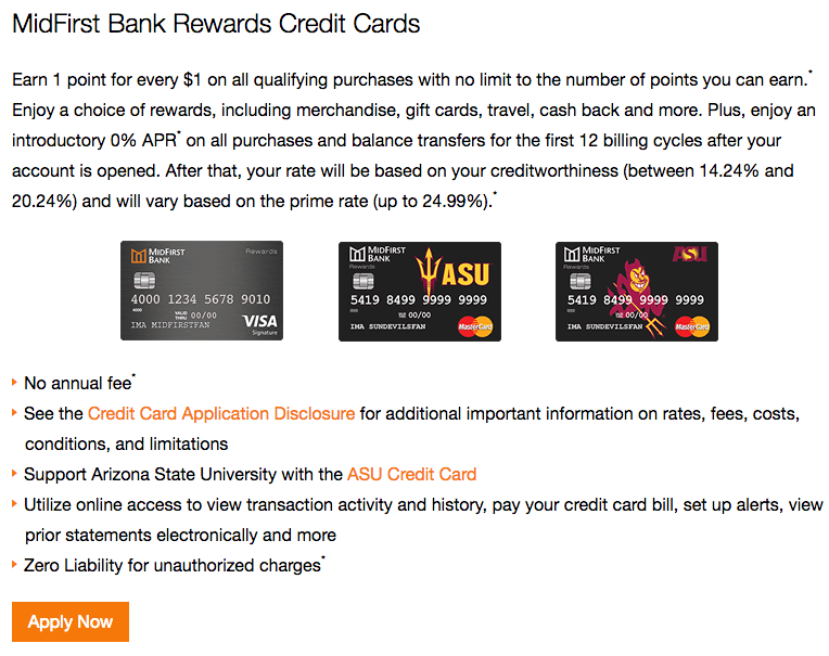 How to Apply for the MidFirst Bank Rewards Credit Card