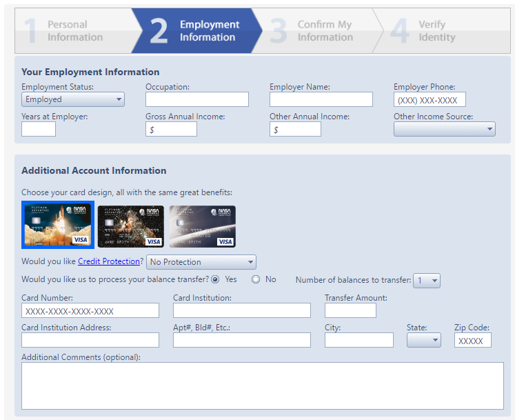 nasa fcu credit card approval