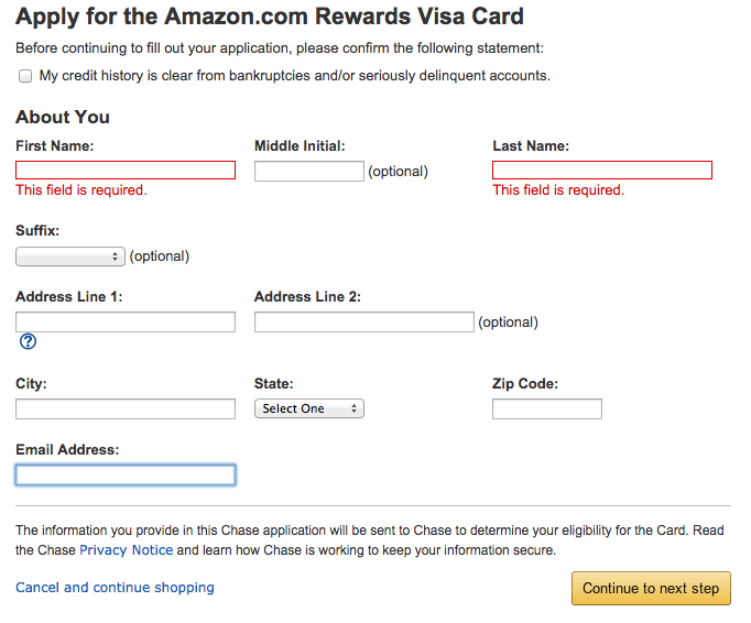 Карта amazon visa