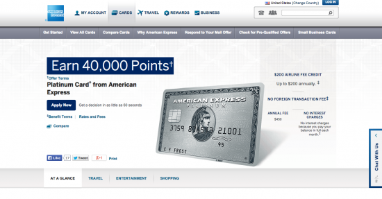 American Express Platinum Credit Card (Apply Now)