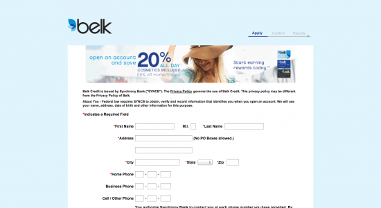 Belk Credit Card - Apply 1