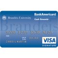 Brandeis University BankAmericard Cash Rewards Visa Signature Credit Card