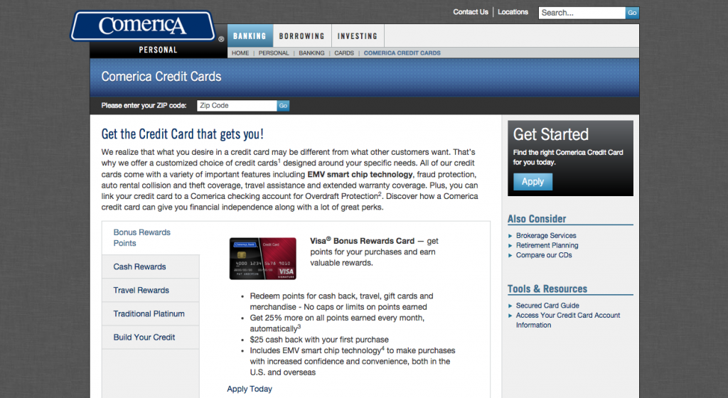 How to Apply for a Comerica Visa Platinum Credit Card
