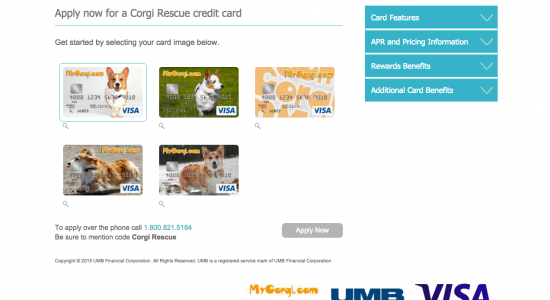 Corgi Rescue Credit Card - Apply 1