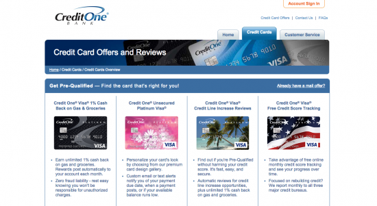 Credit One Credit Cards - Apply 1