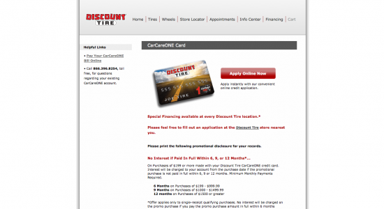 Discount Tire Credit Card - Apply 1