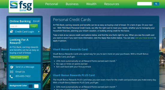 FSG Bank Credit Cards - Apply 1