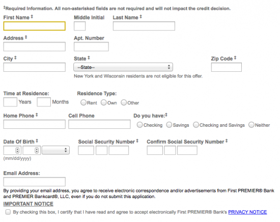 How to Apply for a First Premier Credit Card