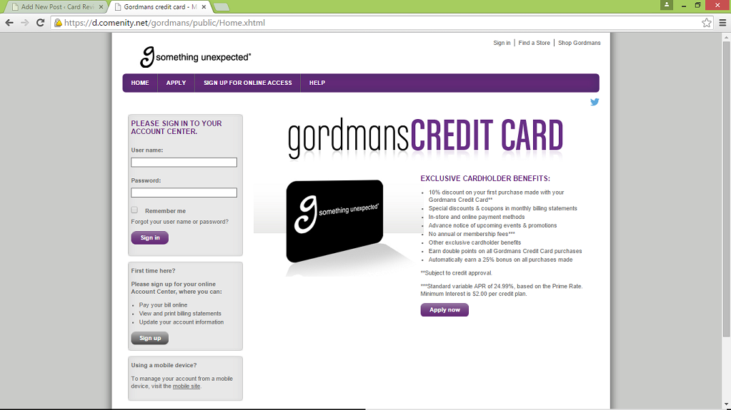 Gordmans Credit Card Login Make A Payment