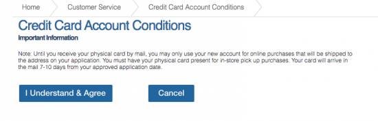 PC & Son Credit Card - apply 2