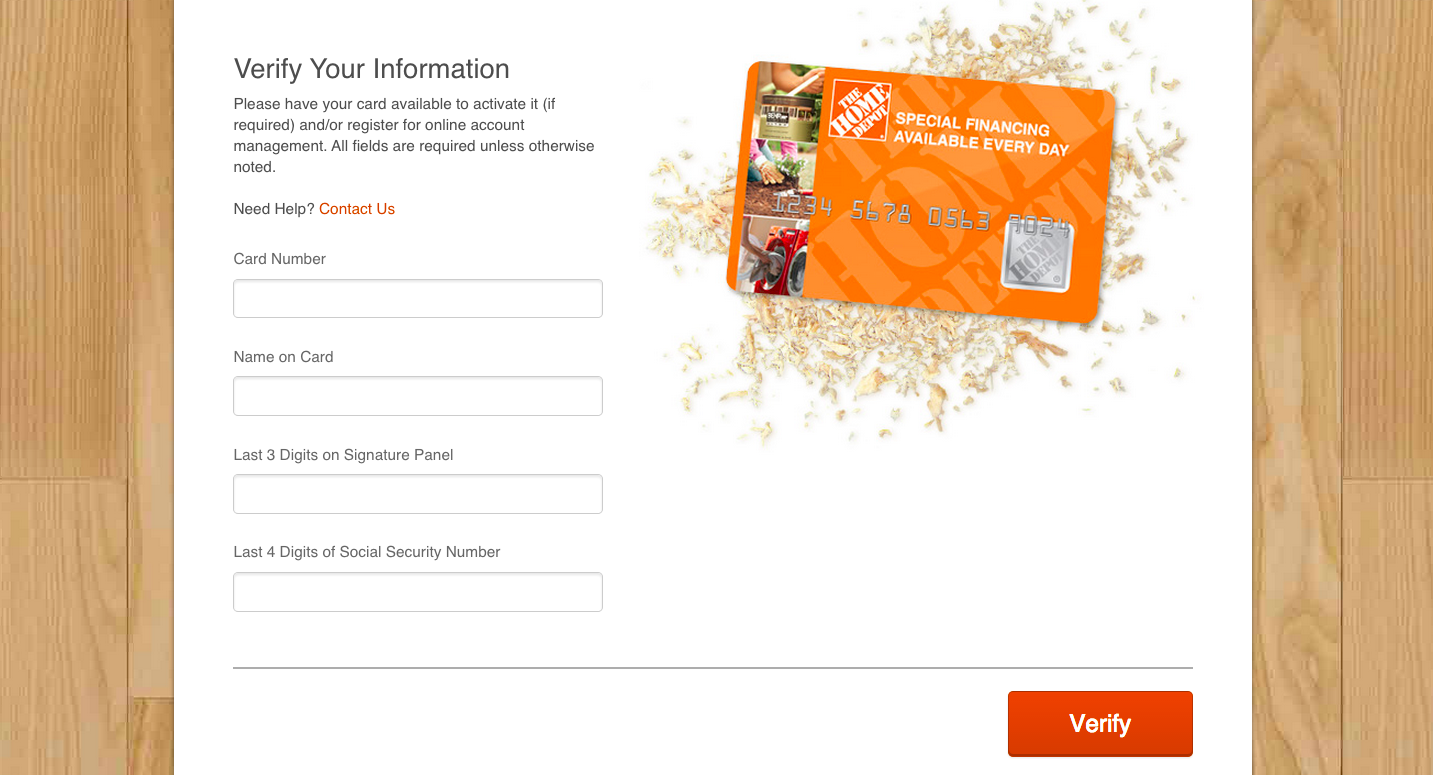 Home Depot Credit Card Login Make A Payment