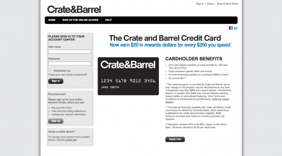 Crate And Barrel Credit Card Customer Service Number Gift Services 