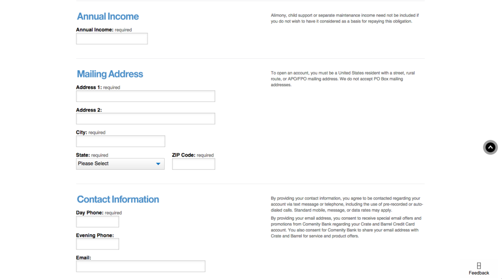 How To Apply For The Crate And Barrel Credit Card