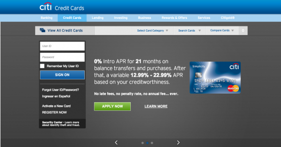 Citibank Simplicity Credit Card Login Make A Payment