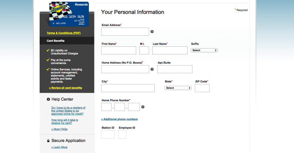 How to Apply for the Sunoco MasterCard Credit Card