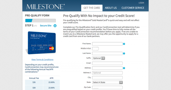 What are some reviews on the Milestone credit card?