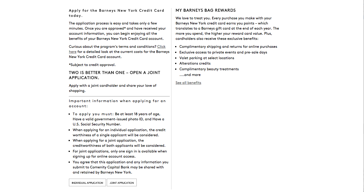 How to Apply for a Barneys New York Credit Card