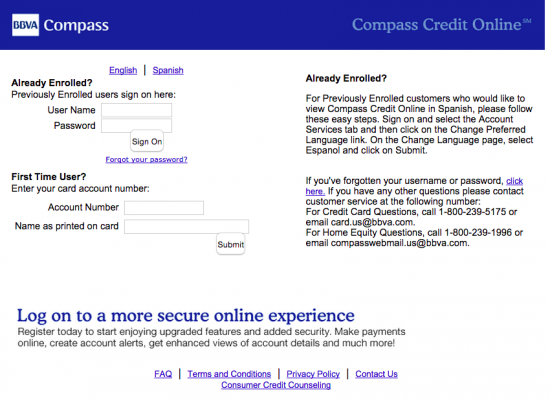 change password compass bank