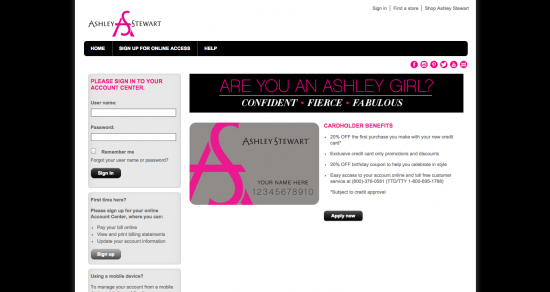 Ashley Stewart Credit Card Login | Make a Payment