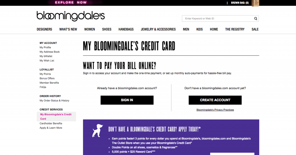 Bloomingdale s Credit Card Login Make A Payment