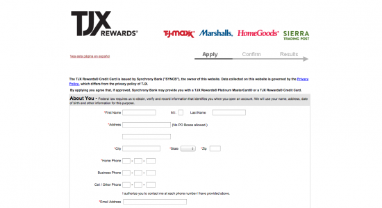 Tj Maxx Credit Card - Apply 1