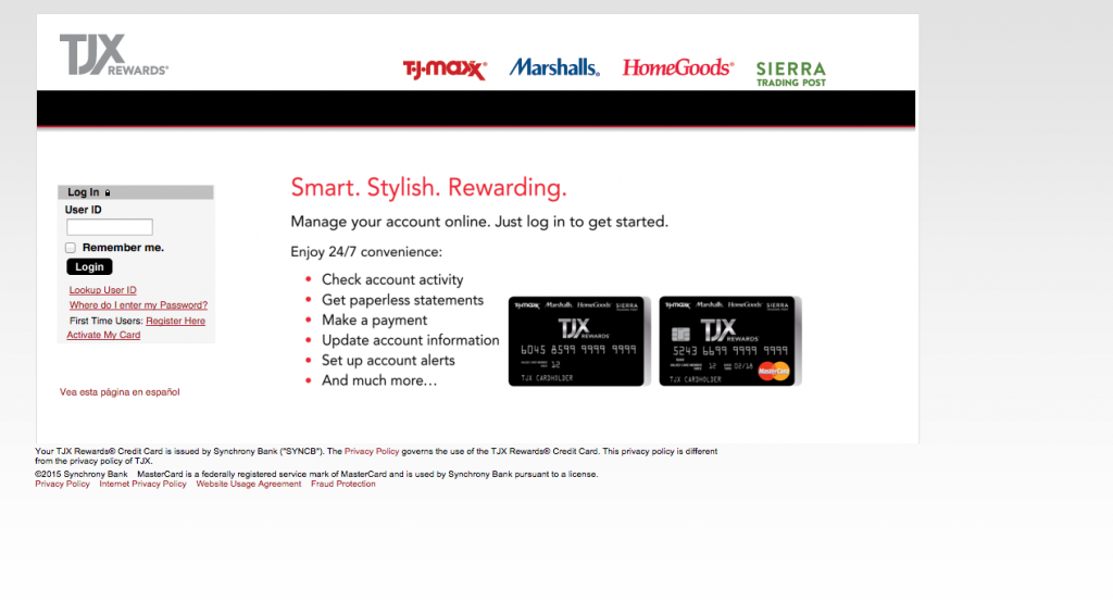 TJ Maxx Credit Card Login Make a Payment