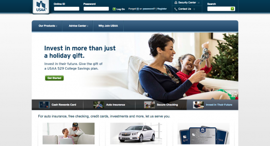 USAA Cash Rewards American Express Credit Card - Login 1