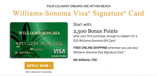 William-Sonoma-Credit-card-apply now