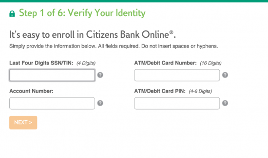 citizens bank online enrollment