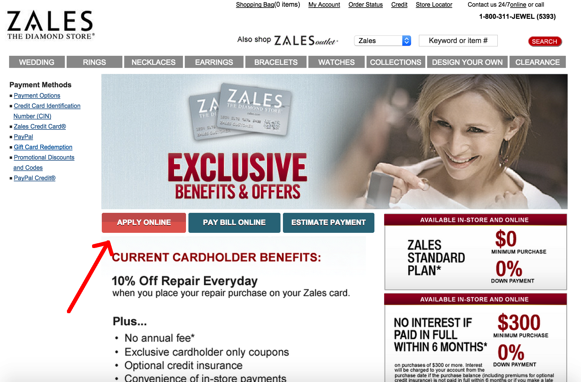 Zales Diamond Credit Card Application