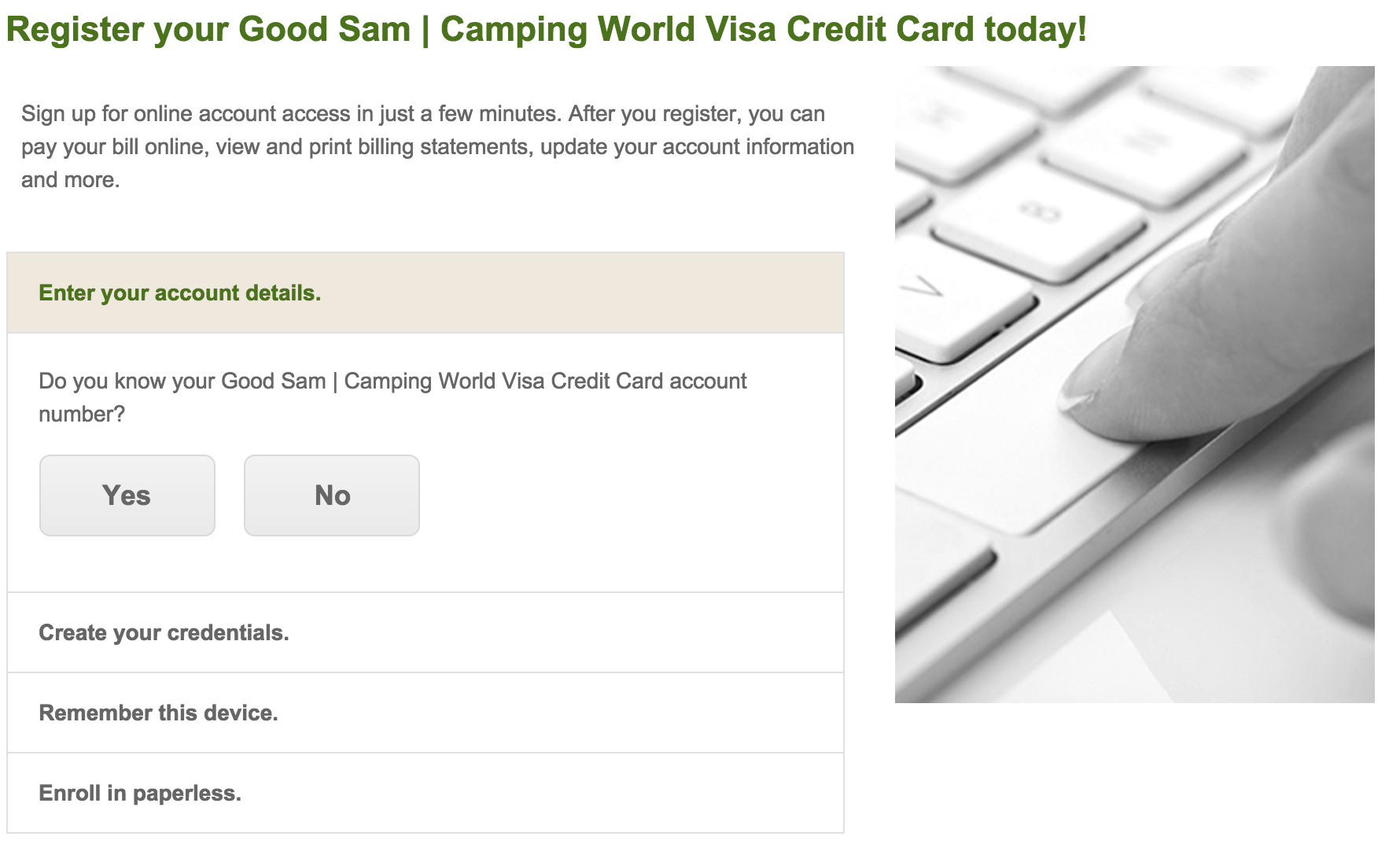 Good Sam Camping World Visa Login Make A Payment