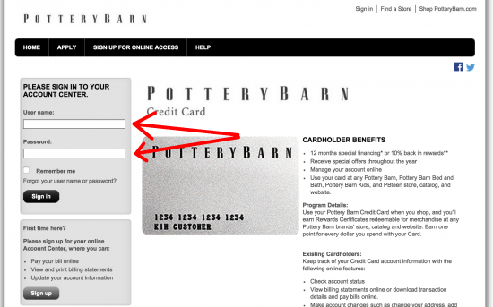 pottery-barn-credit-card-login