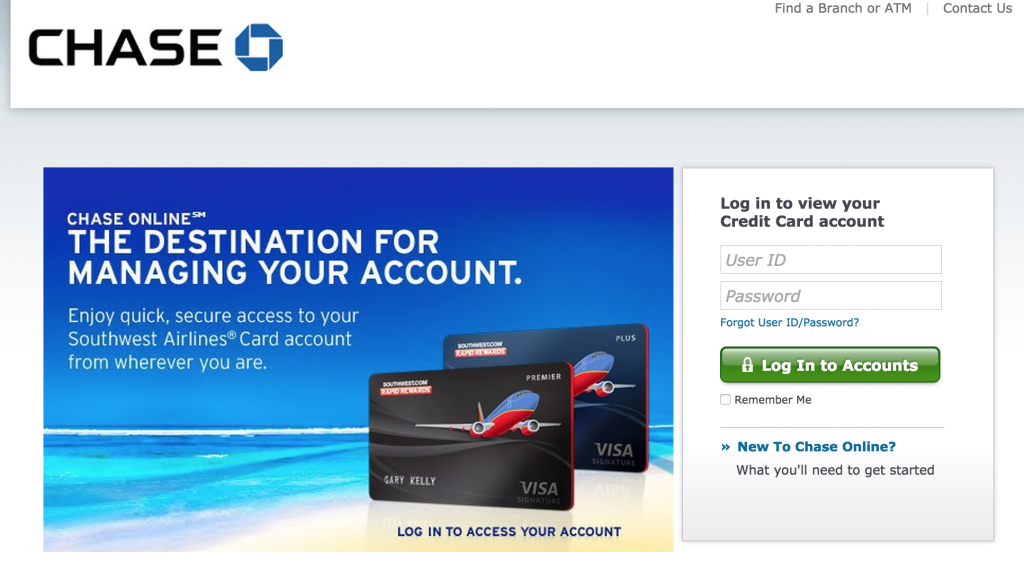 Southwest Rapid Rewards Visa Credit Card Login Make A Payment