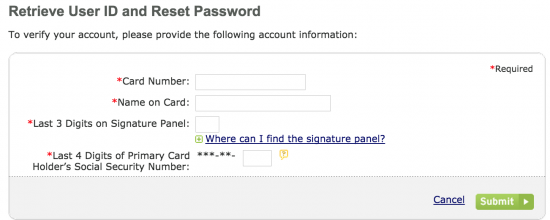 zales-credit-card-retrieve-user-id-passcode